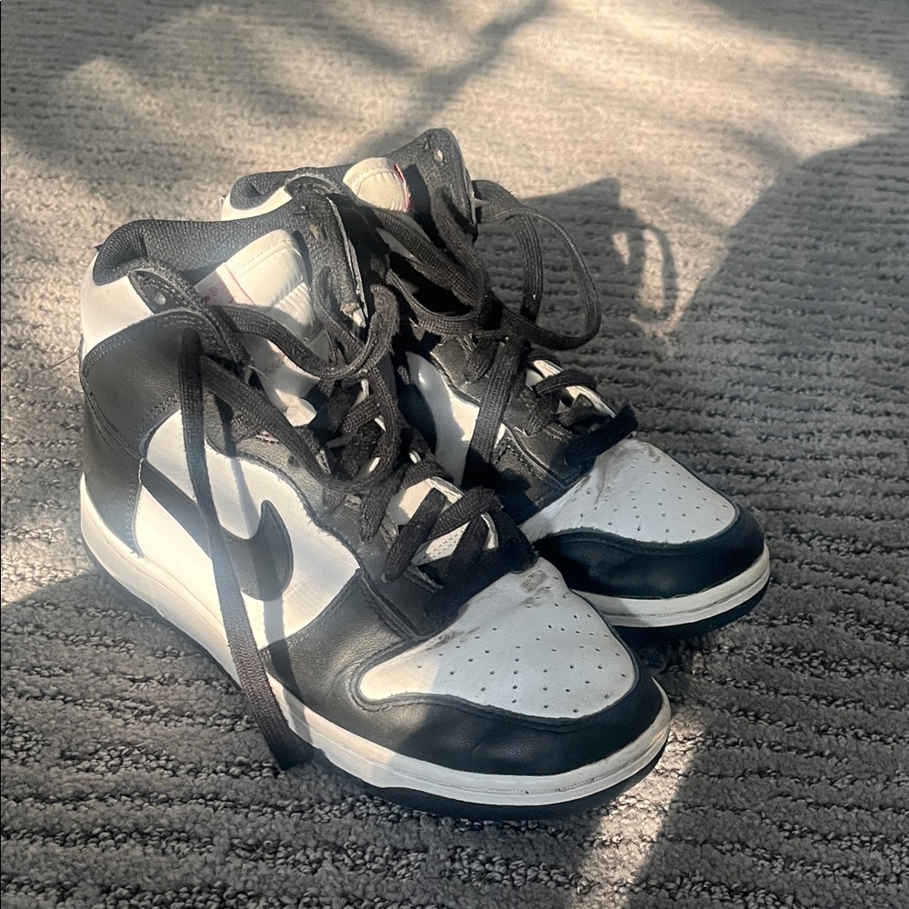 Nike Black and White High-Top Sneakers